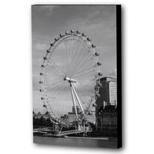 Load image into Gallery viewer, Fine Art Canvas Print, London England, London Eye, Ferris Wheel