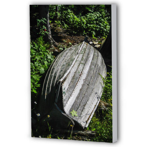 Fine Art Canvas Print, Michigan, Isle Royale, Weathered Boat