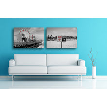 Load image into Gallery viewer, Fine Art Metal Print, Beach Photography, California, Santa Monica Pier, Ferris Wheel