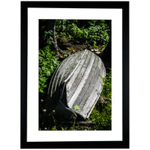 Load image into Gallery viewer, Framed Fine Art Print, Weathered Boat, Michigan, Isle Royale