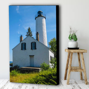 Fine Art Canvas Print, Michigan, Isle Royale, Lighthouse