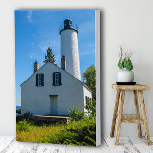 Fine Art Canvas Print, Michigan, Isle Royale, Lighthouse