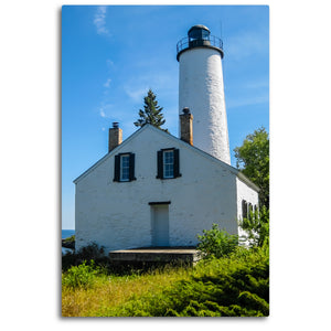Fine Art Metal Print, Color Photography, Isle Royale, Lighthouse