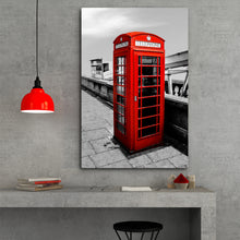 Load image into Gallery viewer, Fine Art Metal Print, Europe Photography, London Phone Booth