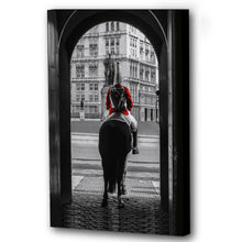 Load image into Gallery viewer, Fine Art Canvas Print, London England, Royal Guard on Horse