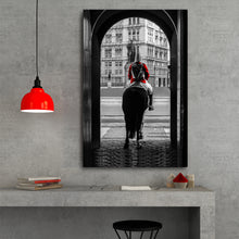 Load image into Gallery viewer, Fine Art Metal Print, Europe Photography, London Royal Guard on Horse