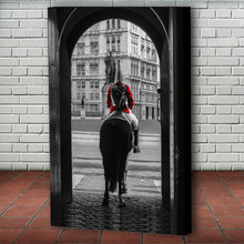 Load image into Gallery viewer, Fine Art Canvas Print, London England, Royal Guard on Horse