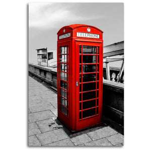 Fine Art Metal Print, Europe Photography, London Phone Booth