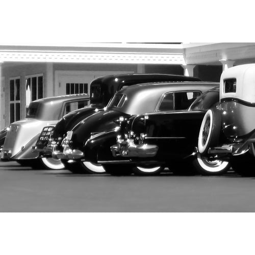 Fine Art Print, Vintage Cars, Black and White