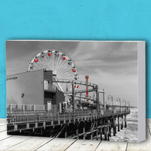Load image into Gallery viewer, Fine Art Canvas Print, California, Beach, Santa Monica Pier