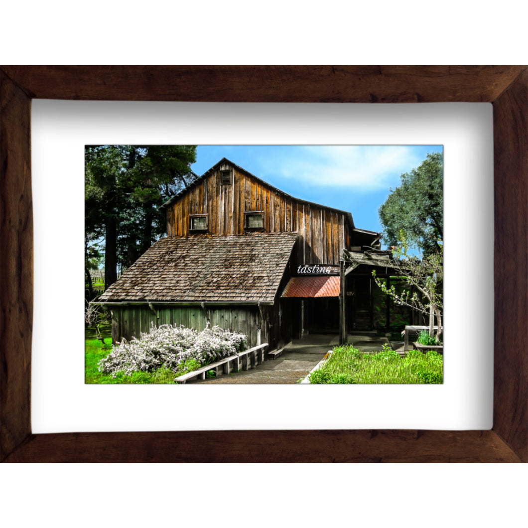 Framed Fine Art Print, California, Rustic Winery