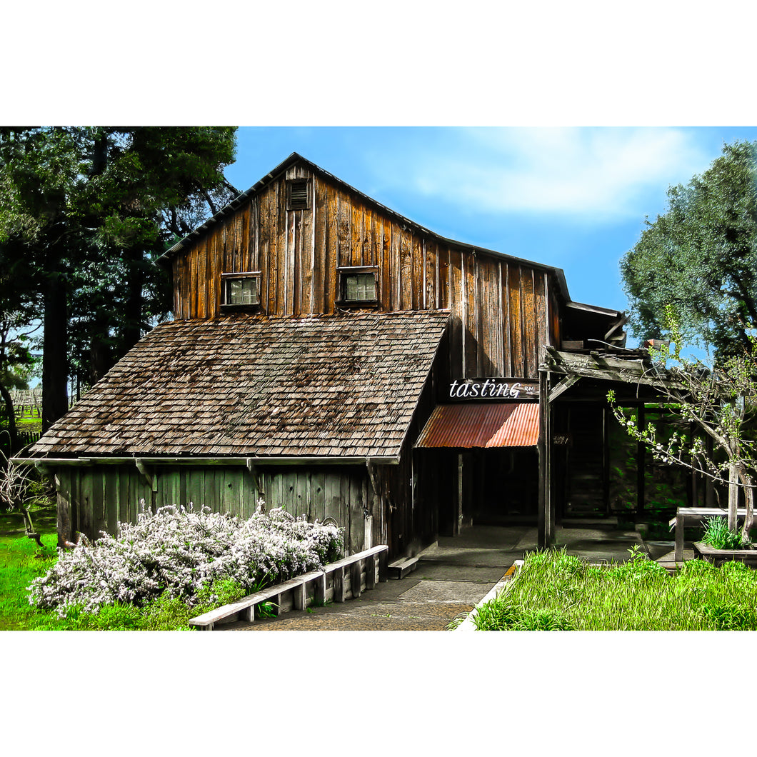 Fine Art Print, California, Rustic Winery