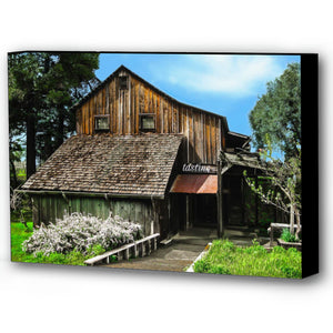 Fine Art Canvas Print, California, Wine Country, Rustic Barn