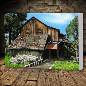 Fine Art Canvas Print, California, Wine Country, Rustic Barn