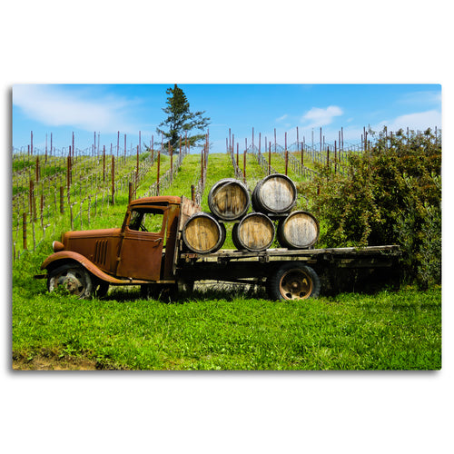 Fine Art Metal Print, Color Photography, California, Wine Country, Old Truck